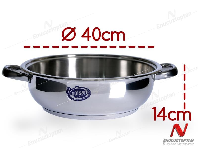 Gülsan Basık Çelik Tencere 40cm | ID3844