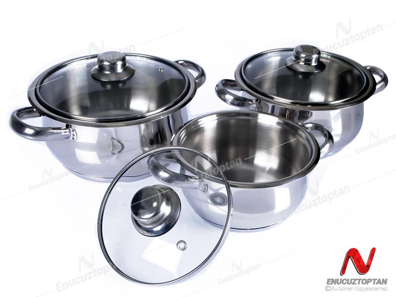 Gülsan Çakır 6 Parça Cam Kapaklı Güveç Set | ID3846 