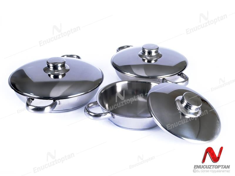 Gülsan Çelik Omlet Sahan Seti 3'lü Set | ID3875