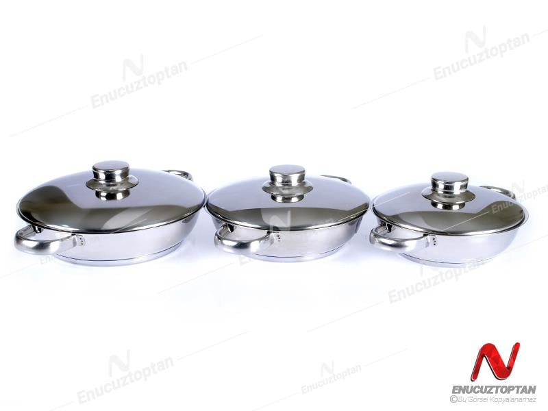 Gülsan Çelik Omlet Sahan Seti 3'lü Set | ID3875