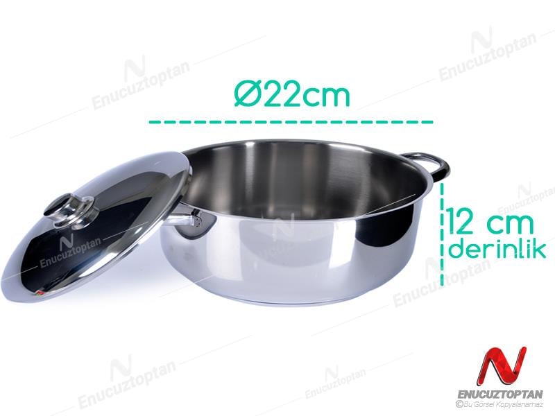 Gülsan Derin Çelik Tencere 22cm | ID3828