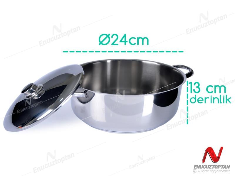 Gülsan Derin Çelik Tencere 24cm | ID3829