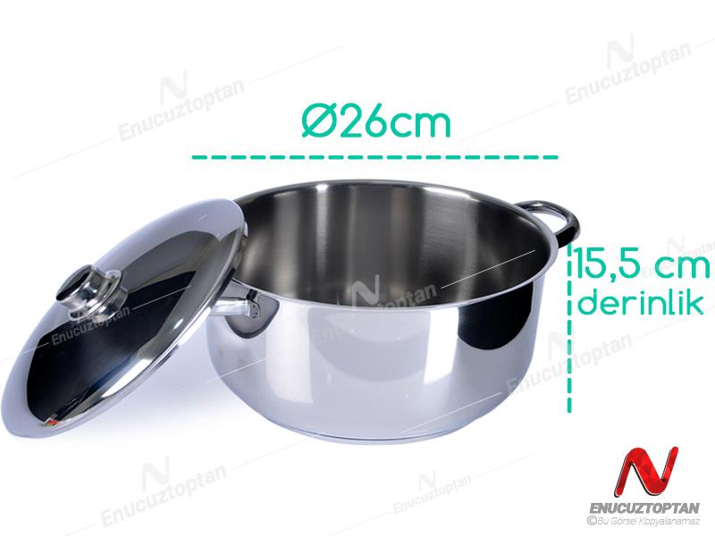 Gülsan Derin Çelik Tencere 26cm | ID3830