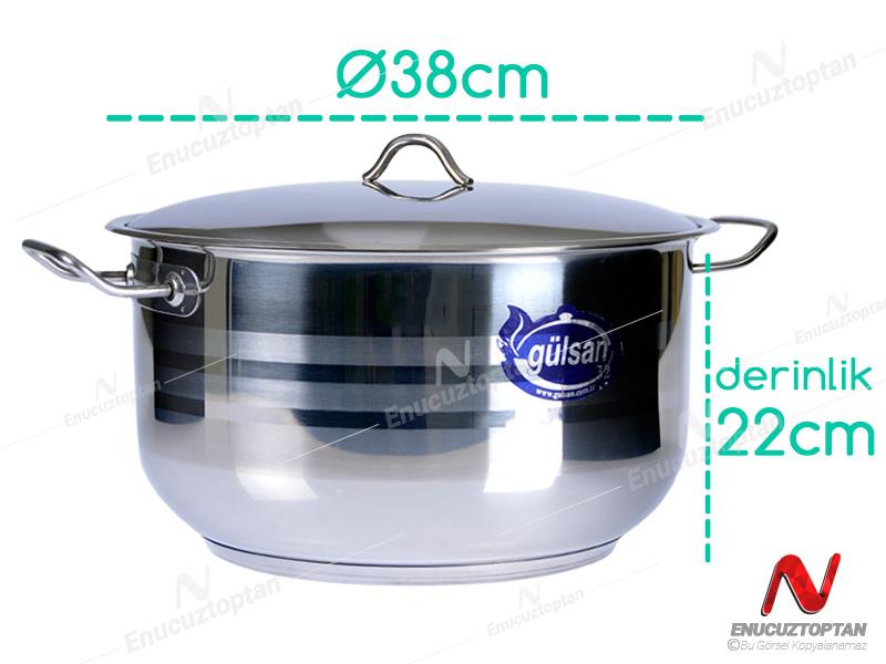 Gülsan Derin Çelik Tencere 38cm | ID3835