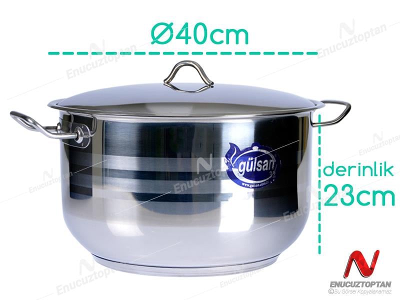 Gülsan Derin Çelik Tencere 40cm | ID3836