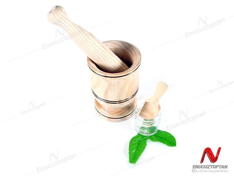 Havan Sarımsak Ezici - Ahşap Havan Küçük 16 cm | ID4614