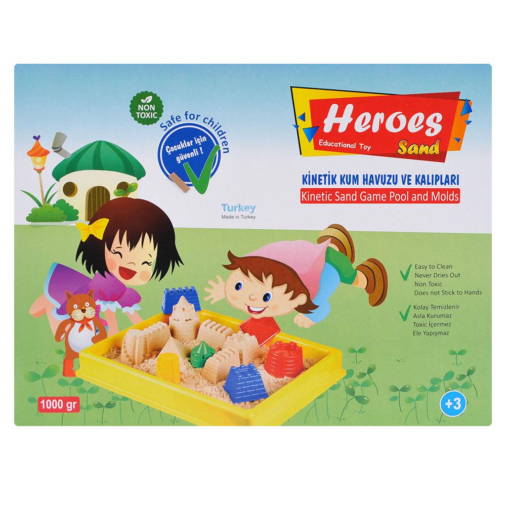 Heroes Kinetik Kum Oyuncak Seti Havuzlu ve Kalıplı 1000 Gr | ID5259