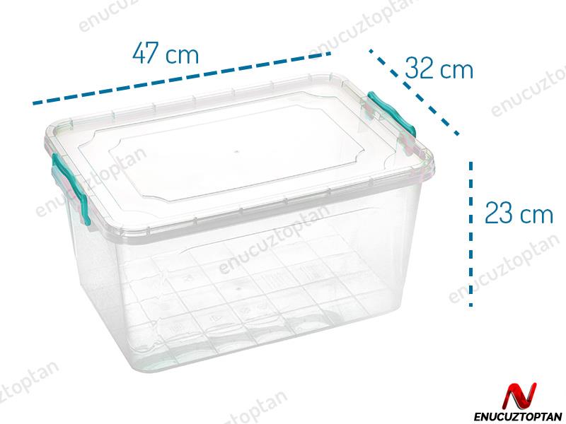 Hobbylife 02 1105 Şeffaf Dikdörtgen Kapaklı Saklama Kabı 25 Litre | ID2635