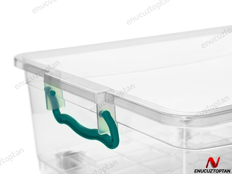 Hobbylife 02 1107 Şeffaf Tekerlekli Dikdörtgen Kapaklı Saklama Kabı 30 Litre | ID2637