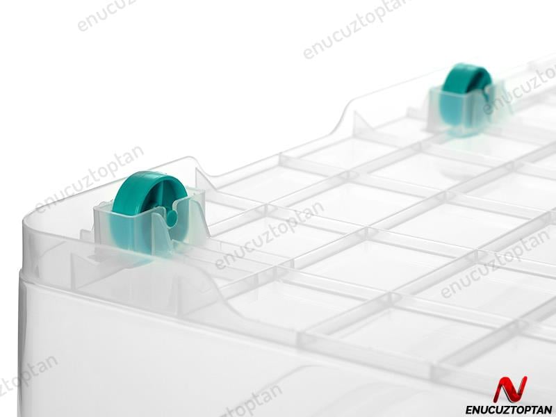Hobbylife 02 1107 Şeffaf Tekerlekli Dikdörtgen Kapaklı Saklama Kabı 30 Litre | ID2637