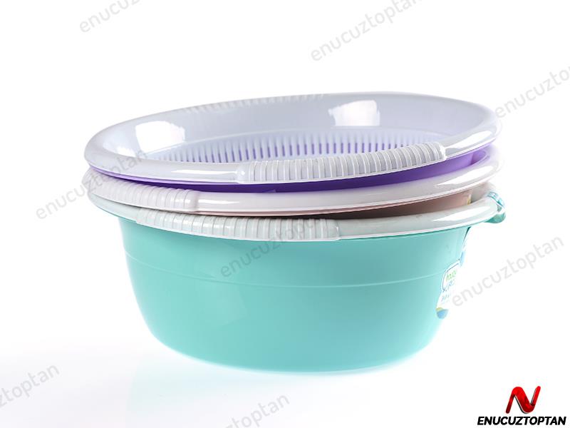 HobbyLife 03 1086 Zümrüt Yuvarlak Süzgeçli Badya 7 Litre | ID1902