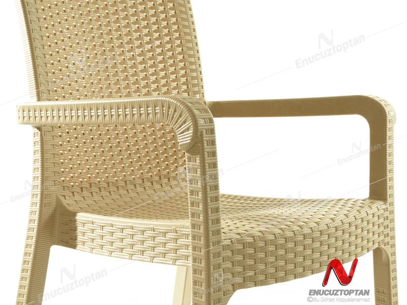 Holiday HK700 Markiz Rattan Sandalye Koltuk Çöl Beji | ID2803