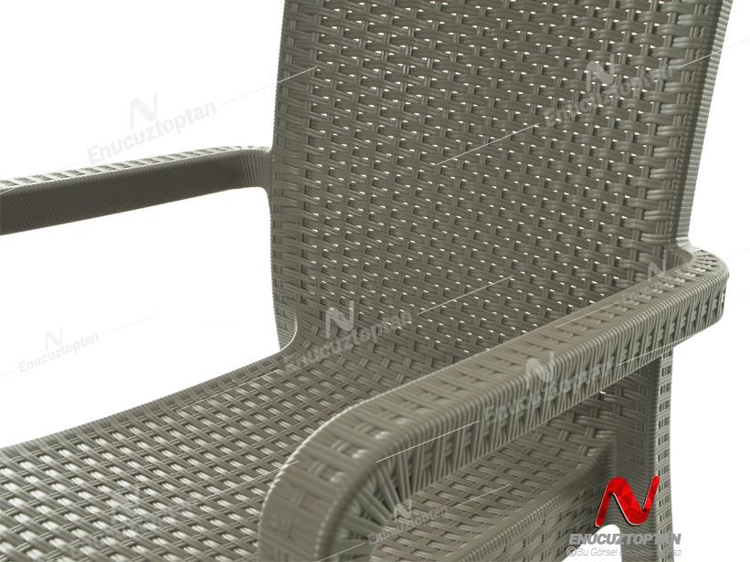Holiday HK700 Markiz Rattan Sandalye Koltuk Çöl Grisi | ID2804