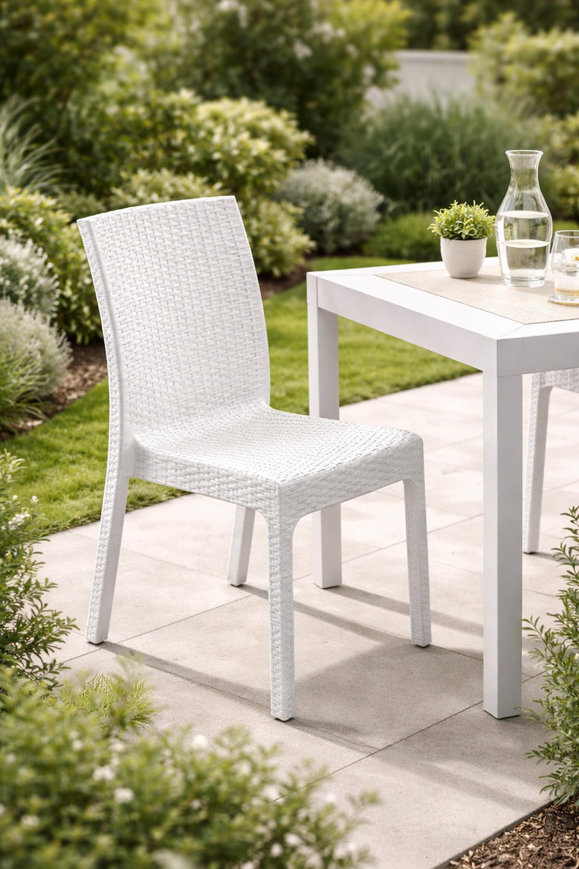 Holiday HK710 Deluxe Rattan Sandalye Beyaz | ID2797