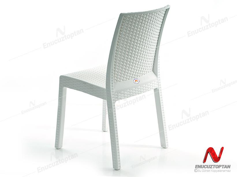 Holiday HK710 Deluxe Rattan Sandalye Beyaz | ID2797