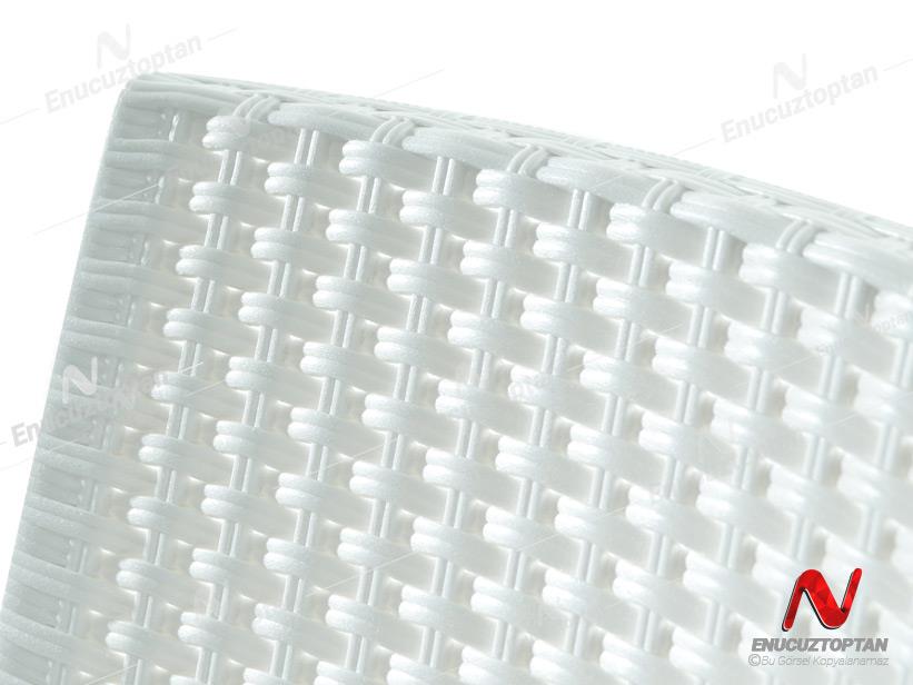 Holiday HK710 Deluxe Rattan Sandalye Beyaz | ID2797