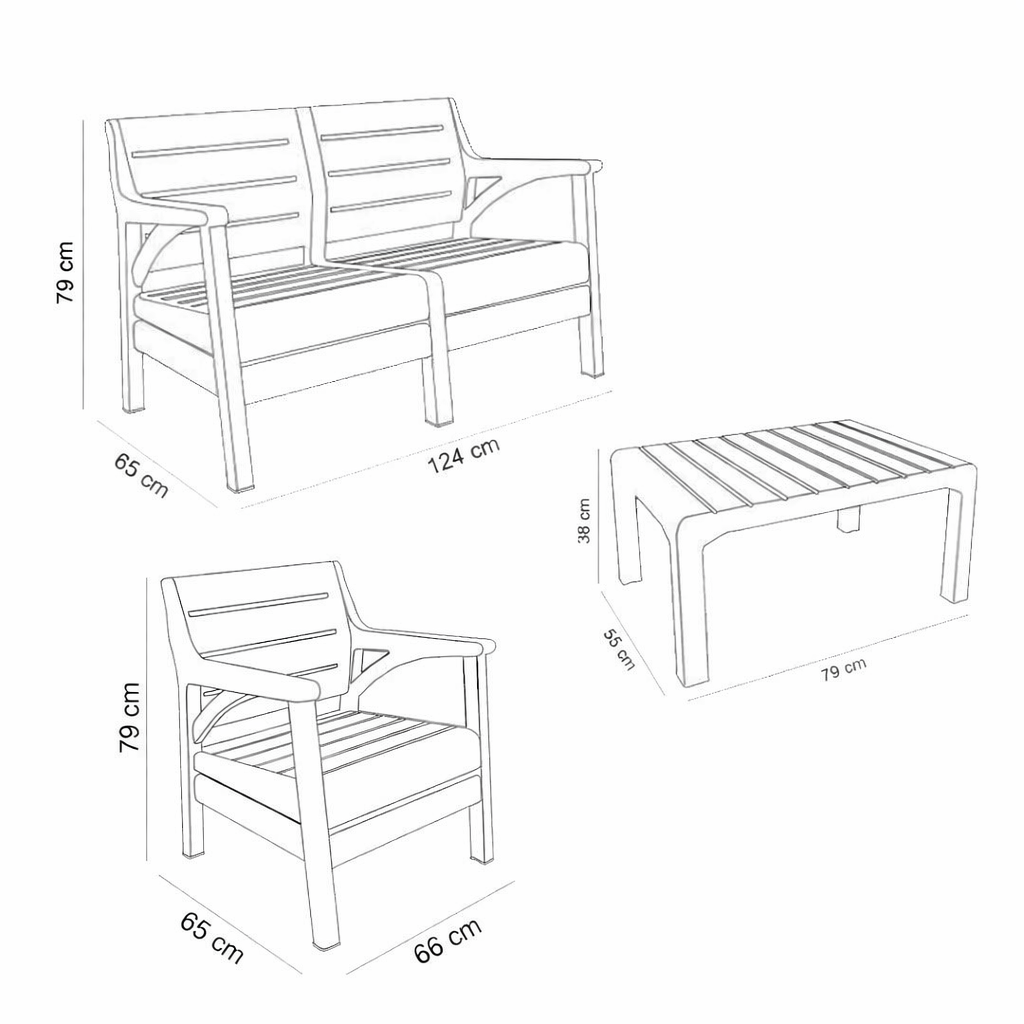 Holiday HK800 Miami Bahçe Oturma Grubu ID4671