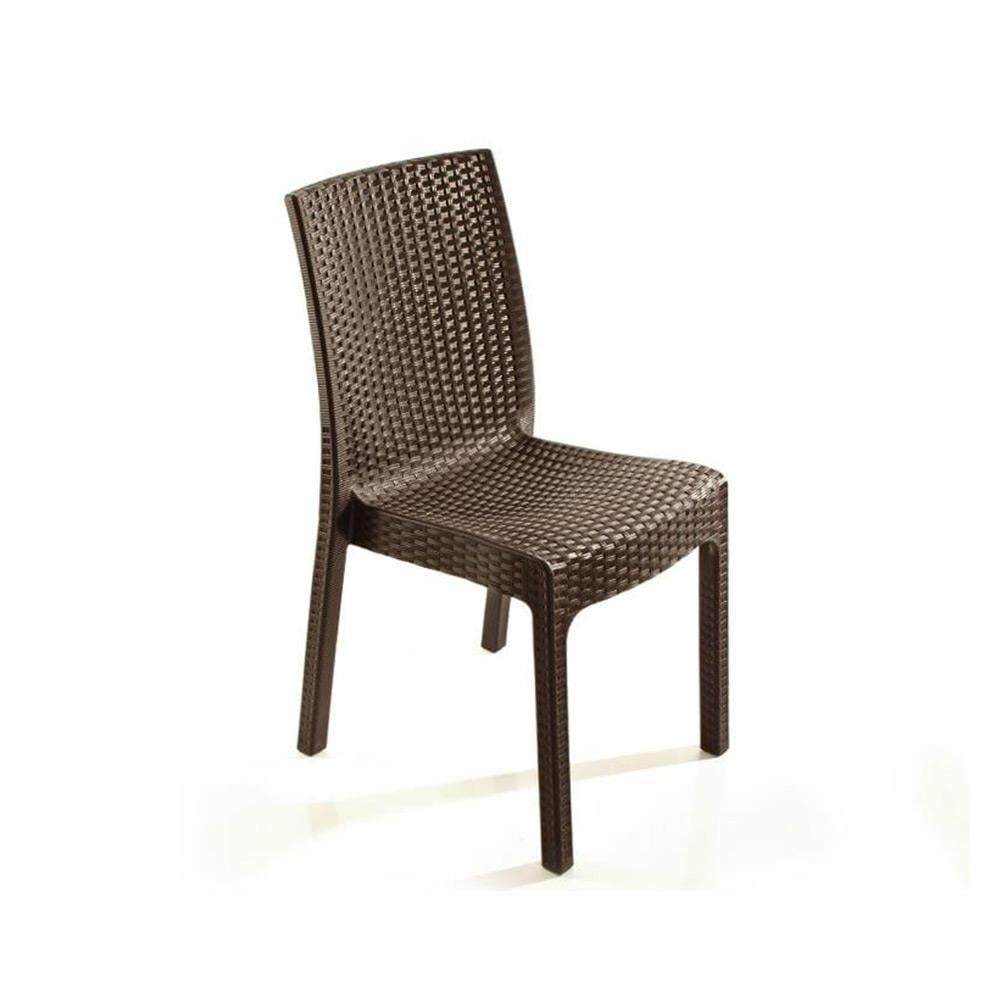 Holiday HM730 Rattan Camlı 90x150 Masa + 6 Adet HK710 Deluxe Sandalye | ID2818