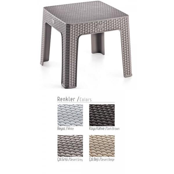 Holiday HS700 Monoblok Rattan Şezlong Plaj Sehpası | ID102