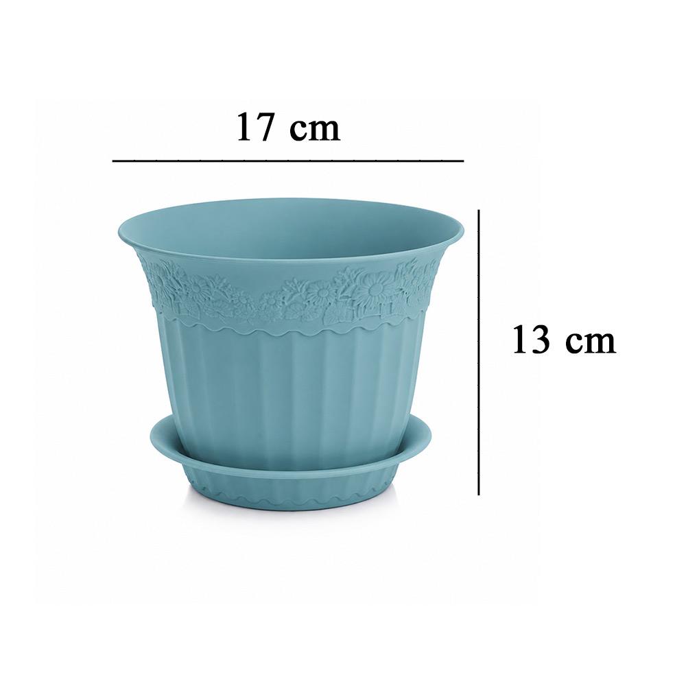 Irak Garden Flowers  AS152 Renkli Dekoratif Antik Saksı 1.75 Litre | ID1418