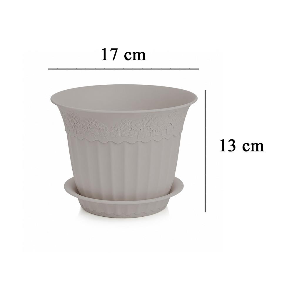 Irak Garden Flowers  AS152 Renkli Dekoratif Antik Saksı 1.75 Litre | ID1418