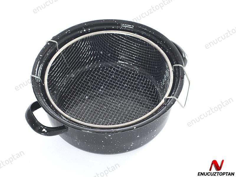 Kapaklı Emaye Kızartma Tenceresi Fritöz | ID2554
