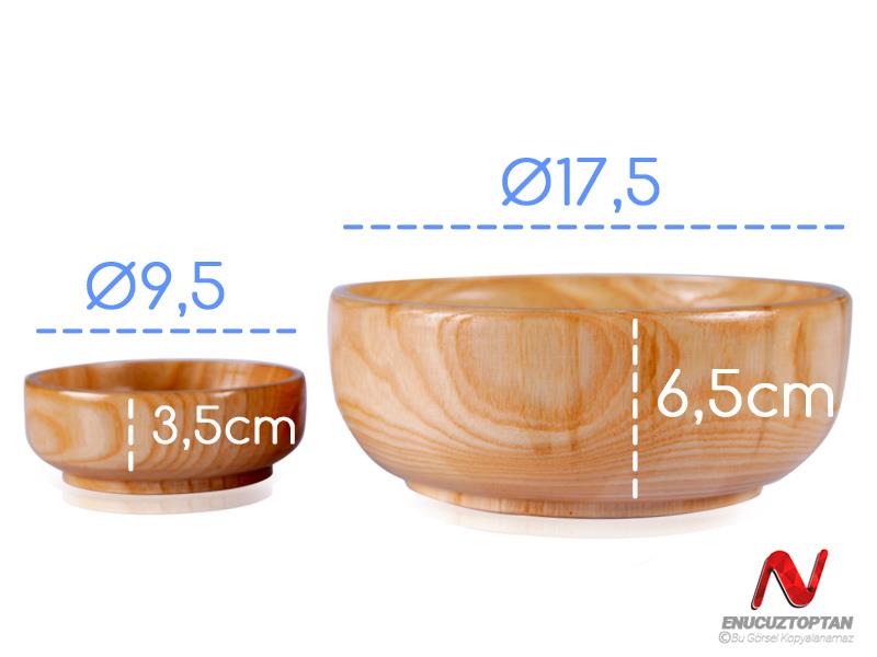 Kase - Ahşap Yuvarlak Kase Takımı 7 Parça | ID4461