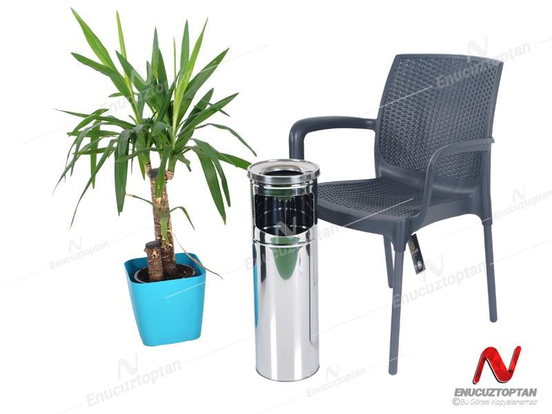 Krom 491 Silindir Kolon Küllük ve Çöp Kovası No:1 - 59x19cm | ID3009