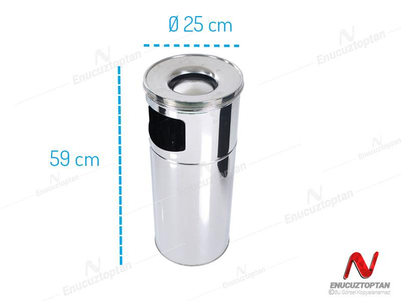 Krom 493 Silindir Kolon Küllük ve Çöp Kovası No:3 - 59x25cm | ID3007