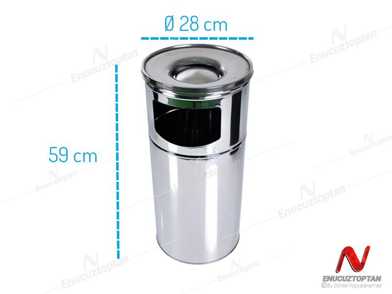 Krom 494 Silindir Kolon Küllük ve Çöp Kovası No:4 - 59x28cm | ID3006