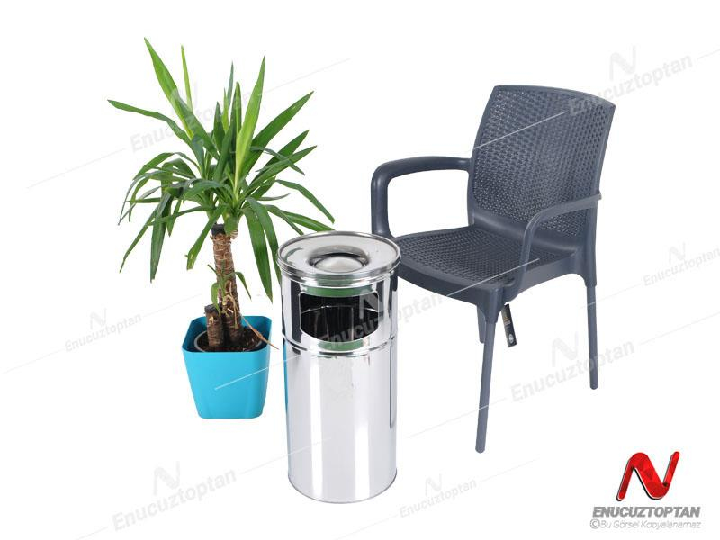 Krom 494 Silindir Kolon Küllük ve Çöp Kovası No:4 - 59x28cm | ID3006