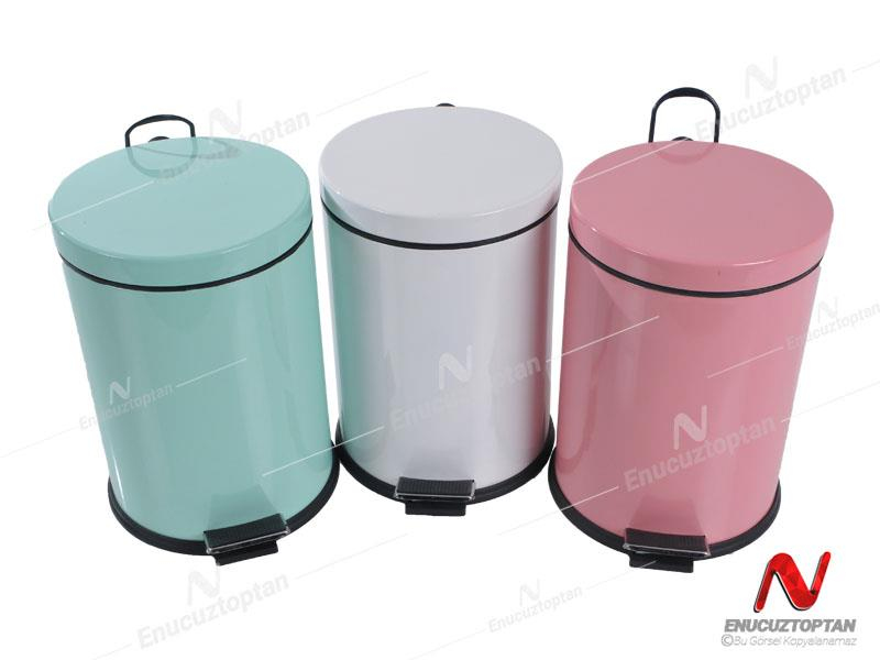 Krom Boyalı Paslanmaz Pedallı Çöp Kovası 12 Litre | ID3018