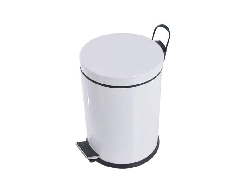 Krom Boyalı Paslanmaz Pedallı Çöp Kovası 12 Litre | ID3018