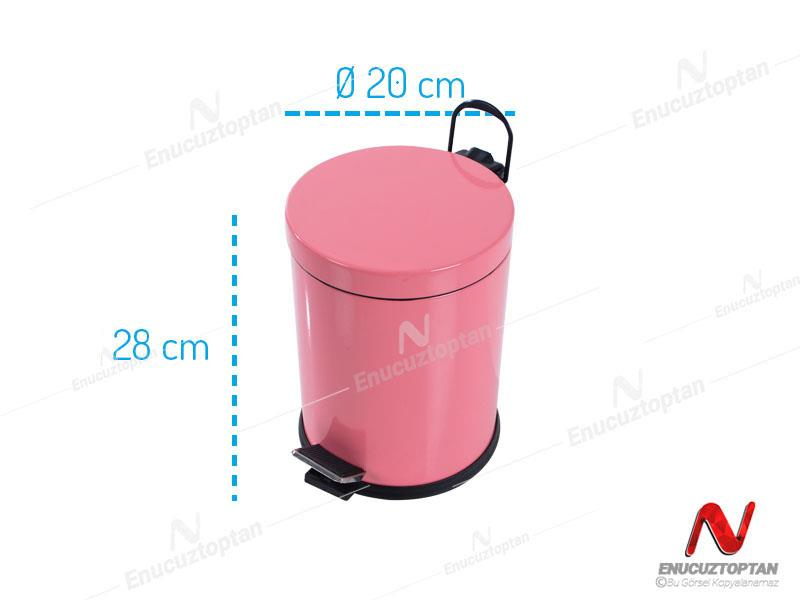 Krom Boyalı Paslanmaz Pedallı Çöp Kovası 5 Litre | ID3019
