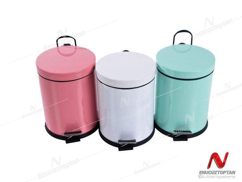 Krom Boyalı Paslanmaz Pedallı Çöp Kovası 5 Litre | ID3019