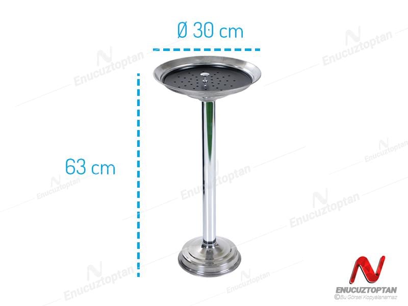 Krom Küllük  Ayaklı Şampanya - 63x30cm | ID3010