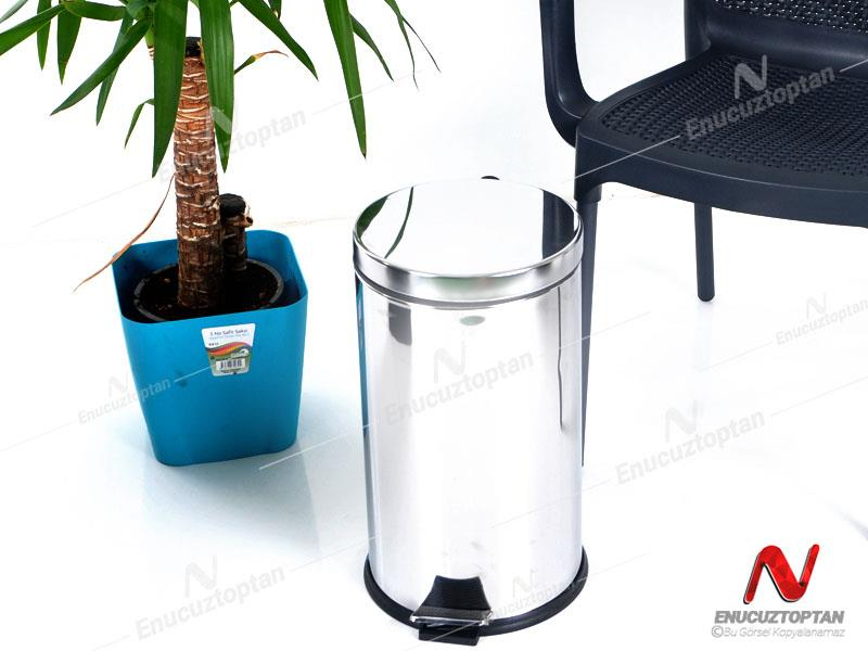 Krom Pedallı Çöp Kovası Ofis Tipi 16 Litre | ID3003