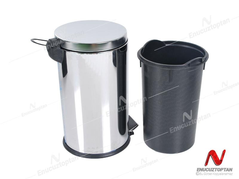 Krom Pedallı Çöp Kovası Ofis Tipi 16 Litre | ID3003