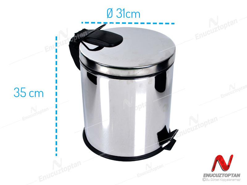 Krom Pedallı Çöp Kovası Ofis Tipi 20 Litre | ID3022