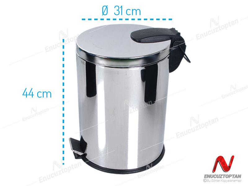 Krom Pedallı Çöp Kovası Ofis Tipi 30 Litre | ID3002