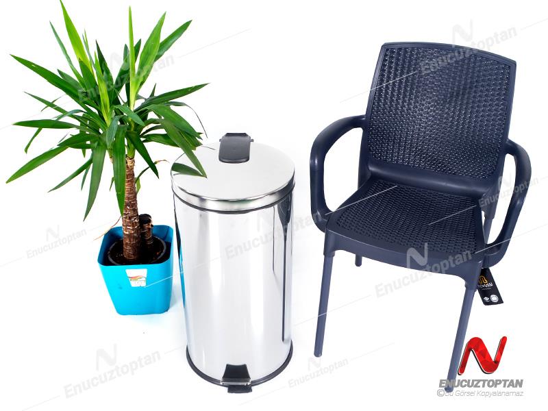 Krom Pedallı Çöp Kovası Ofis Tipi 40 Litre | ID3001