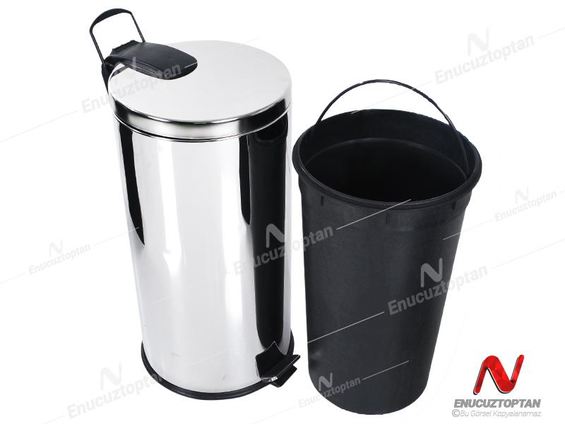 Krom Pedallı Çöp Kovası Ofis Tipi 40 Litre | ID3001