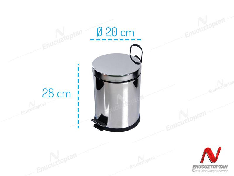 Krom Pedallı Çöp Kovası Ofis Tipi Micro 5 Litre | ID3004
