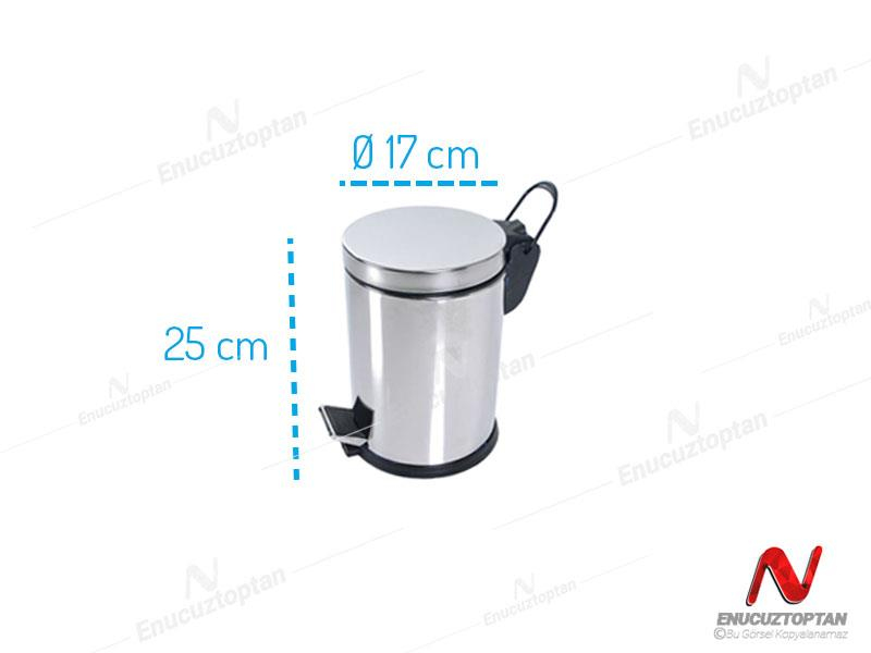 Krom Pedallı Çöp Kovası Ofis Tipi Micro 3 Litre | ID3005