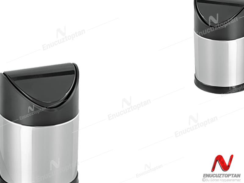 Krom Sallanır Kapak Çöp Kovası 17 Litre | ID3520