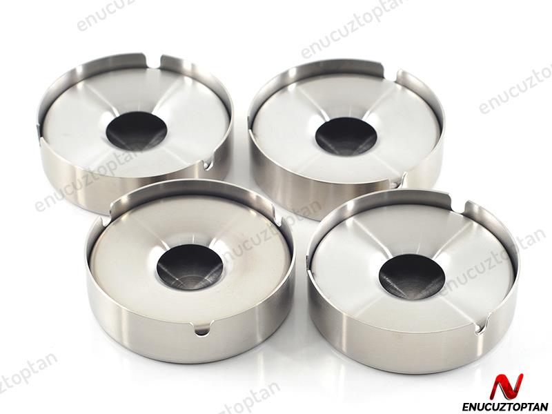 Küllük 430 Çelik İç Kapaklı Yuvarlak Kül Tablası 10cm | ID969