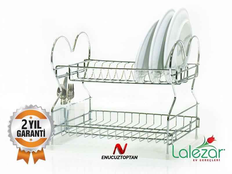Lalezar 516 Metal Kalp Desenli Demonte Tabaklık 2 Katlı | ID1199