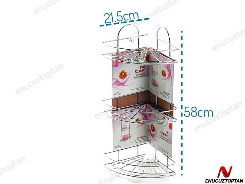 Lalezar 524 Banyo Rafı Metal 3 Katlı | ID1196