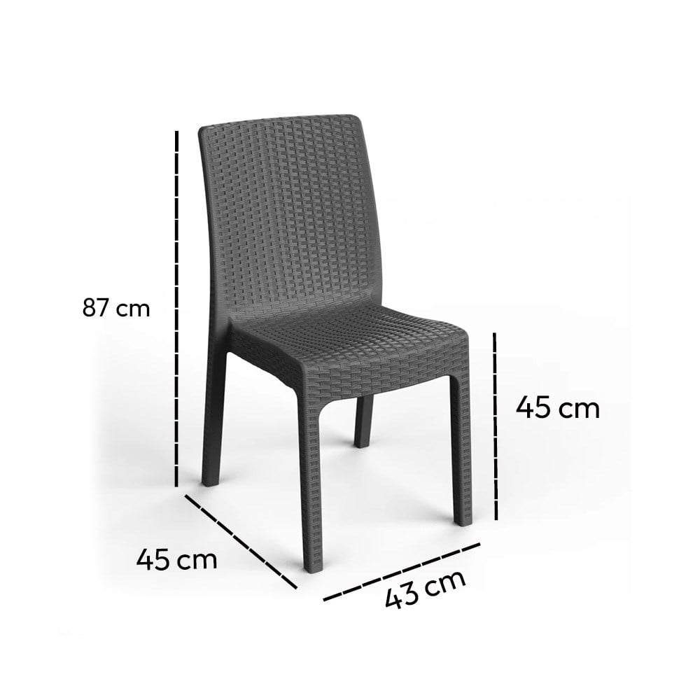 Lilyum Rattan Desenli Bahçe ve Balkon Sandalye