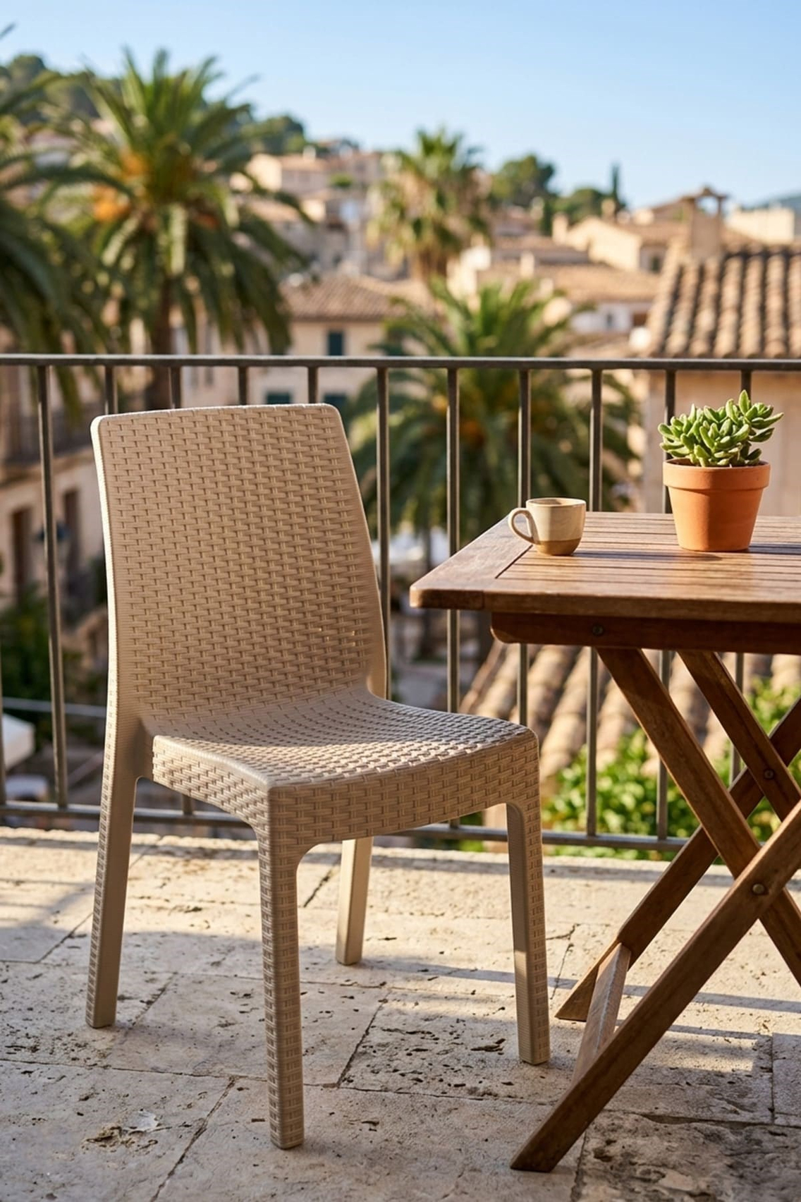 Lilyum Rattan Desenli Bahçe ve Balkon Sandalye